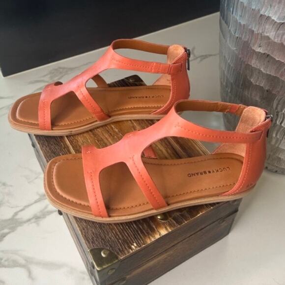 Lucky Brand Nayda Strap Sandals in Cognac - Picture 4 of 8